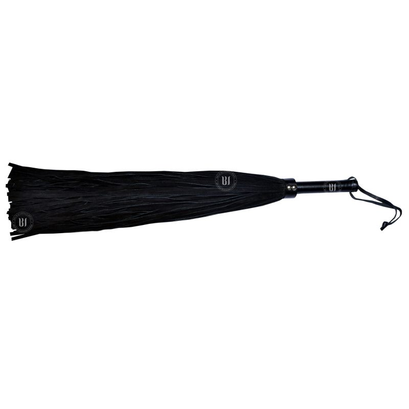100 Falls Suede Flogger with Leather Handle Black
