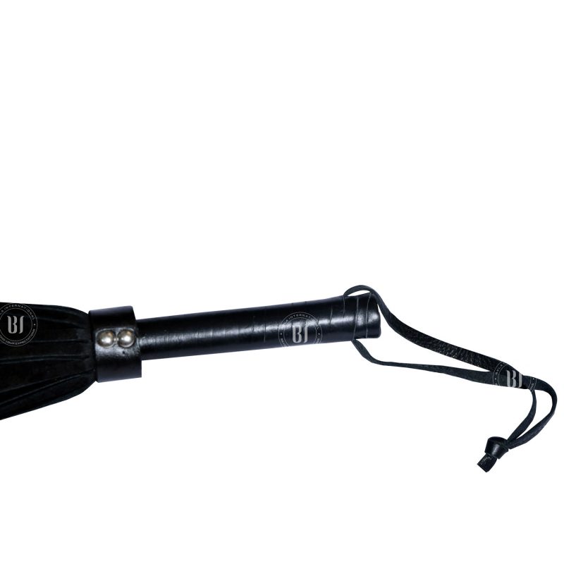 100 Falls Suede Flogger with Leather Handle Black