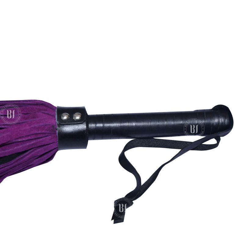 100 Falls Suede Flogger with Leather Handle Purple/Black