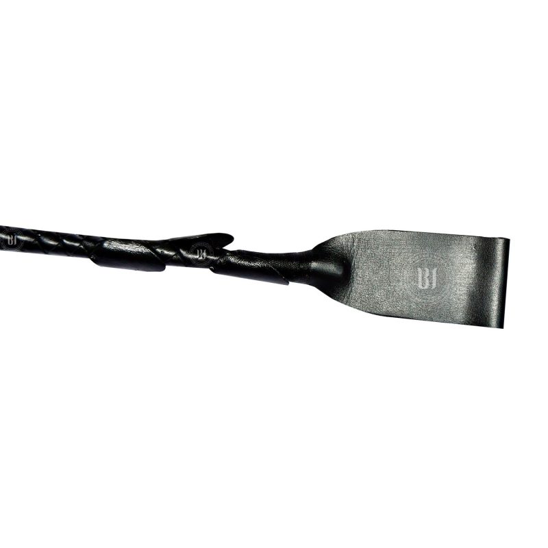3 Petals Leather Riding Crop Black