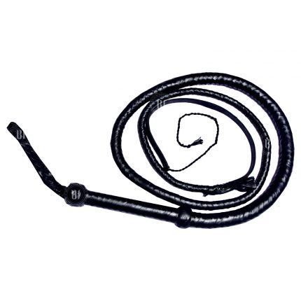 6 feet Genuine Leather Bullwhip Black