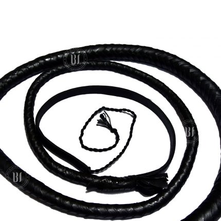 6 feet Genuine Leather Bullwhip Black
