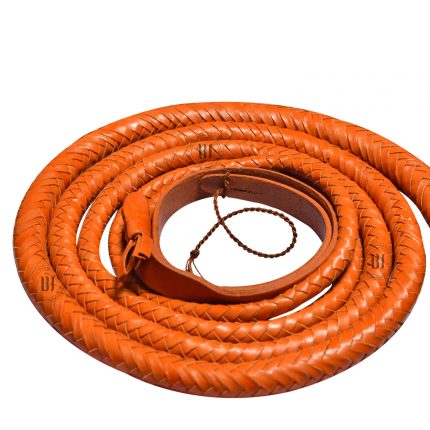 Genuine Cowhide Leather Bullwhip 10 Foot Tan