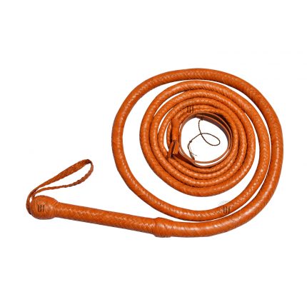 Genuine Cowhide Leather Bullwhip 10 Foot Tan