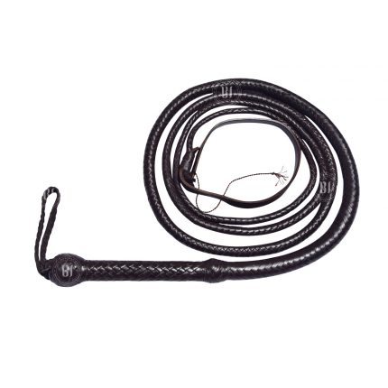 Genuine Cowhide Leather Bullwhip 8 Feet Brown