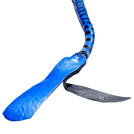 Genuine Cowhide Leather Flogger Whip 2.5 Feet Black/Blue