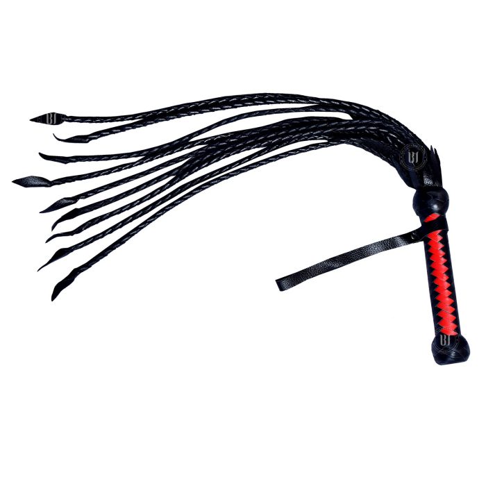 Genuine Leather Flogger Cat-o-nine Braided Tails