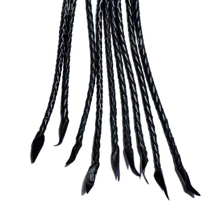 Genuine Leather Flogger Cat-o-nine Braided Tails