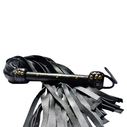 Genuine Leather Studded Handle Flogger