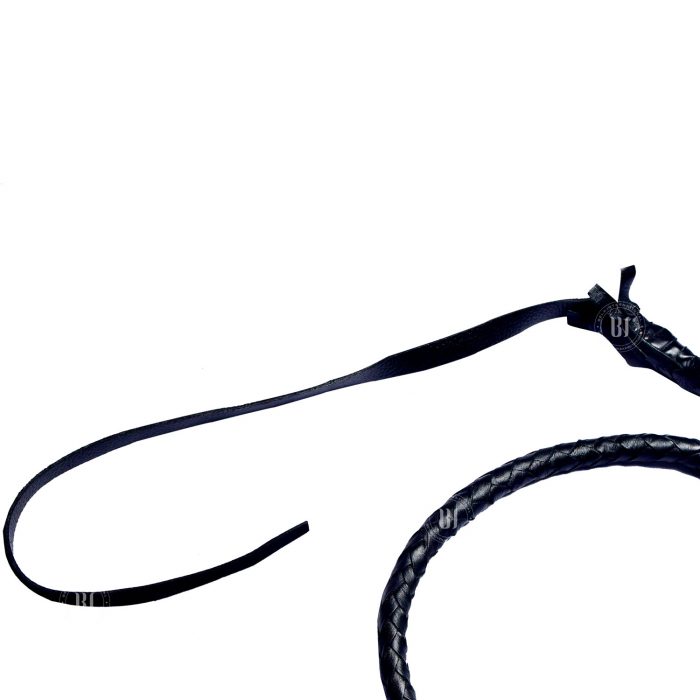 Genuine Leather Wood Handle Single Tail Whip