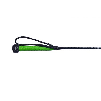 Green Rose Tip Leather Spanking Crop