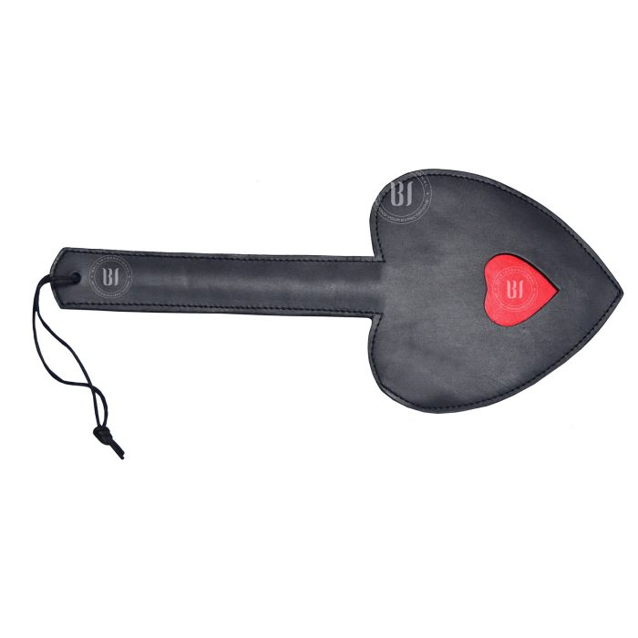 Heart Spanking Leather Paddle