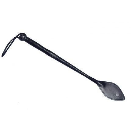 Leather Braided Riding Crop Dragon Tail Whip Black