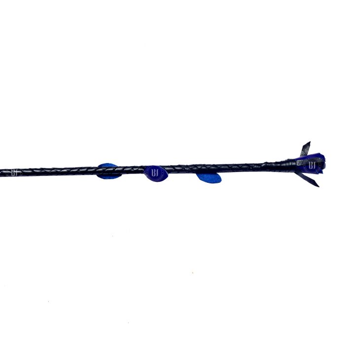 Purple Rose Tip Leather Spanking Crop