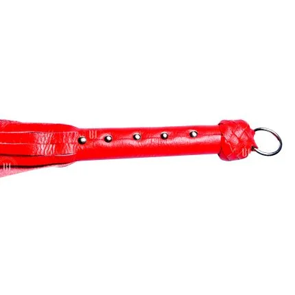 Spanking Leather Flogger Studded Handle