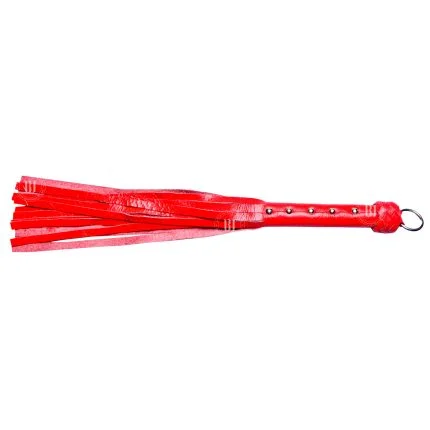 Spanking Leather Flogger Studded Handle