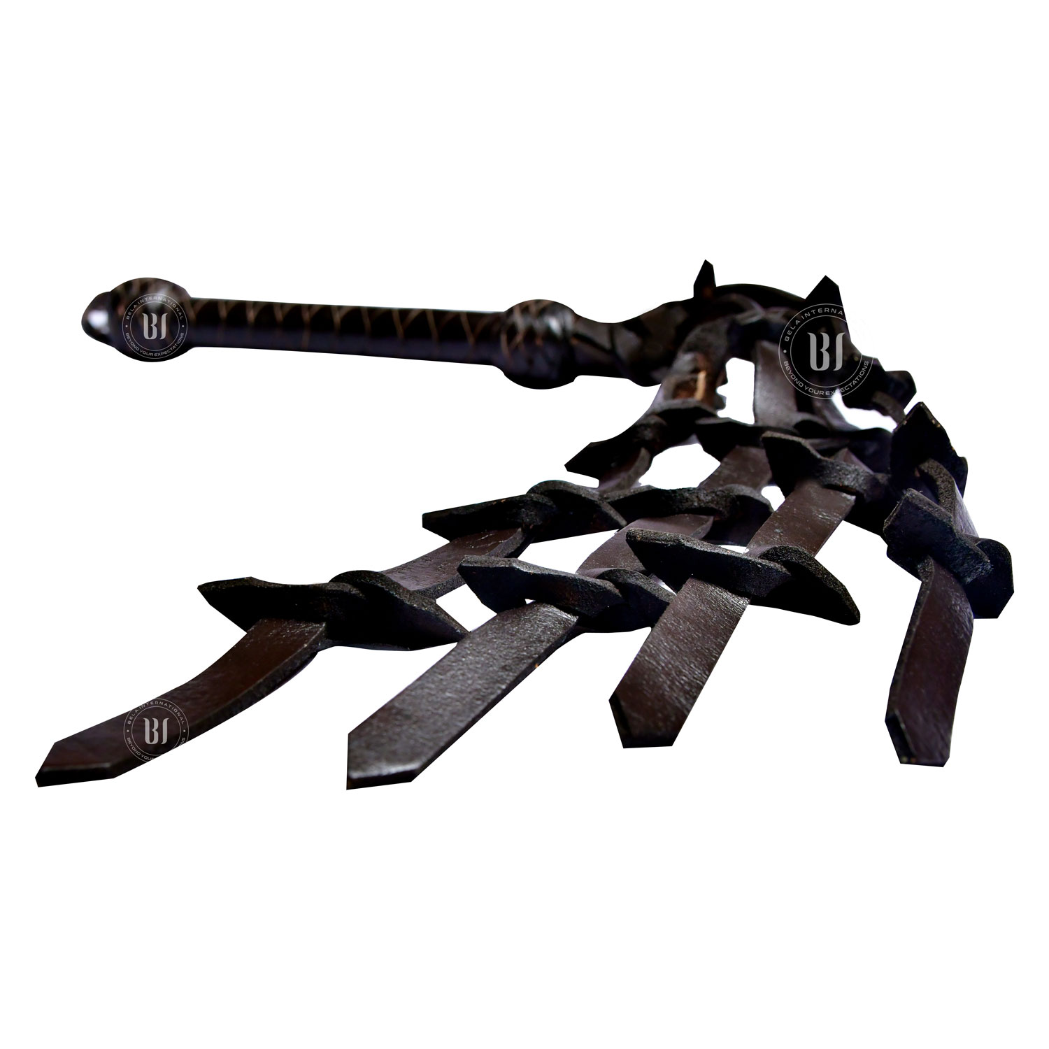 Spike Leather Flogger BLFG1055 (3) Spike Leather Flogger