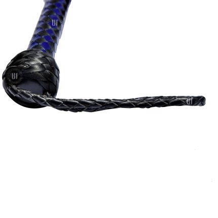 Suede Flogger with Leather Handle Black/Purple