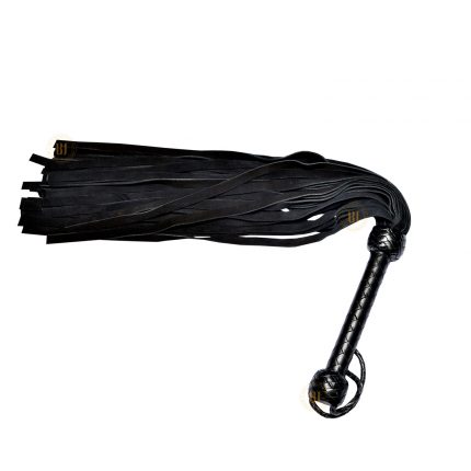 Black Suede Flogger with Leather Handle