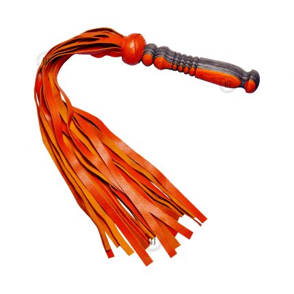 Wooden Handle Leather Tails Flogger